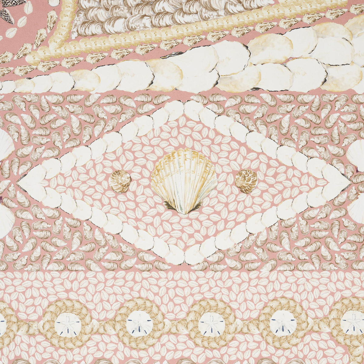 Shell Grotto Panel Schumacher Shell Grotto Panel B Coral Wallpaper – DecoratorsBest