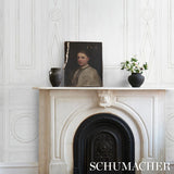 Schumacher Swedish Manor Panel B White Wallpaper