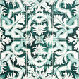 Schumacher Azulejos Emerald Wallpaper