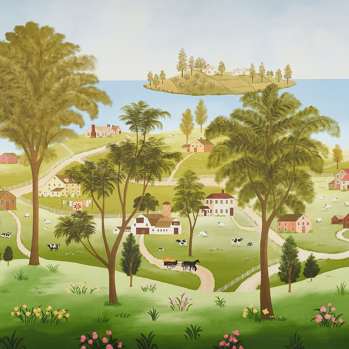 Schumacher Eaton'S Landscape Panel Set Document Wallpaper