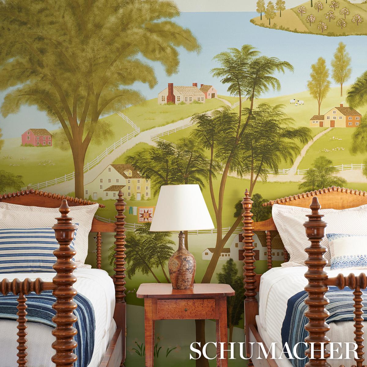Schumacher Eaton'S Landscape Panel Set Document Wallpaper