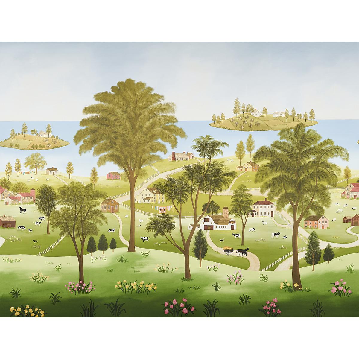 Schumacher Eaton'S Landscape Panel Set Document Wallpaper