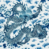 Schumacher Empress Dragon Delft Fabric