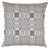Schumacher Navy 20" x 20" Francestown Coverlet Pillow