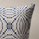 Schumacher Navy 20" x 20" Francestown Coverlet Pillow