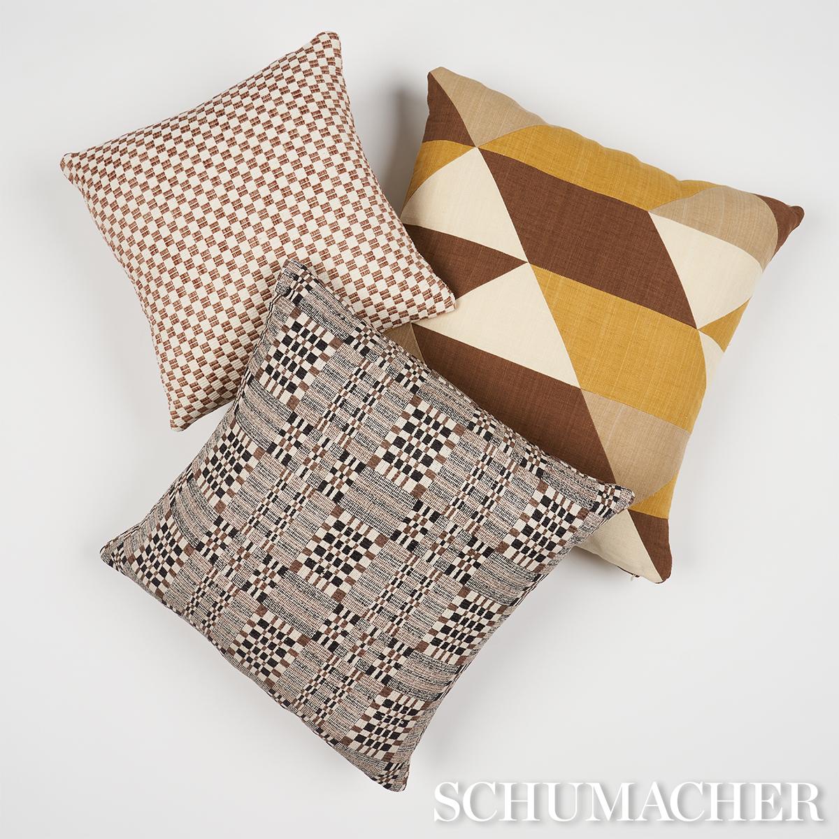 Schumacher Brown 16" x 16" Elkhart Pillow