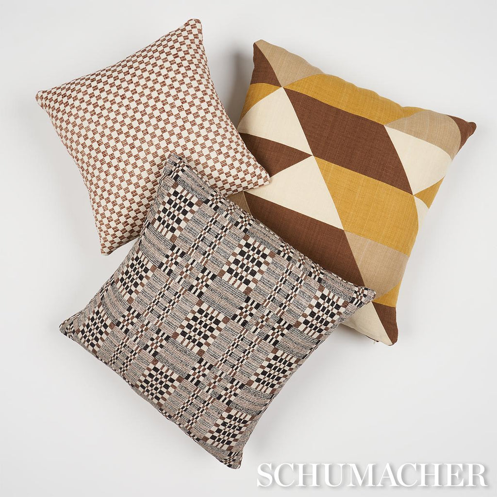 Schumacher Elkhart Brown 16" x 16" Pillow