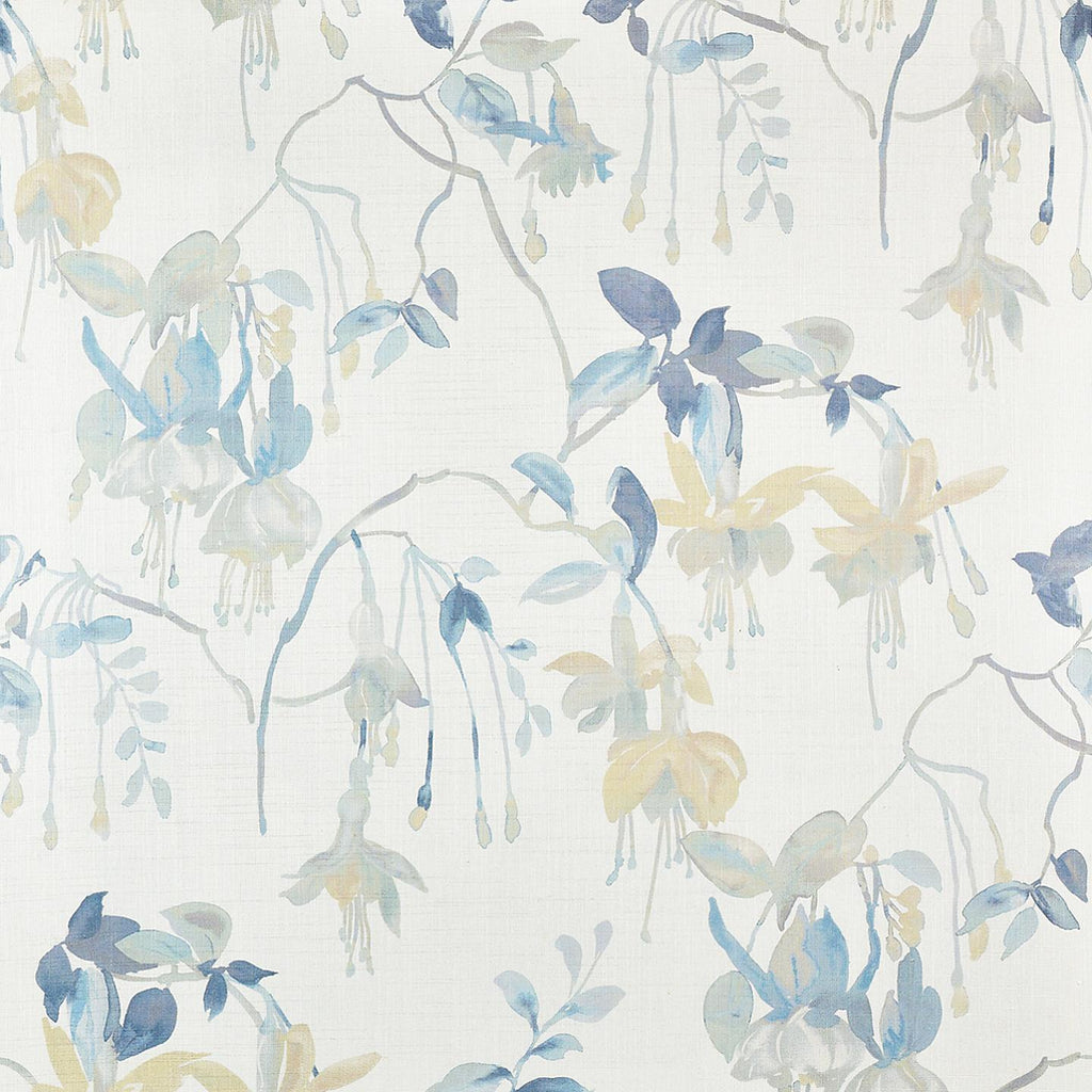 Phillip Jeffries Blushing Blooms Blue Petals Wallpaper