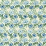 Morris & Co Chrysanthemum Indigo/Bayleaf Fabric