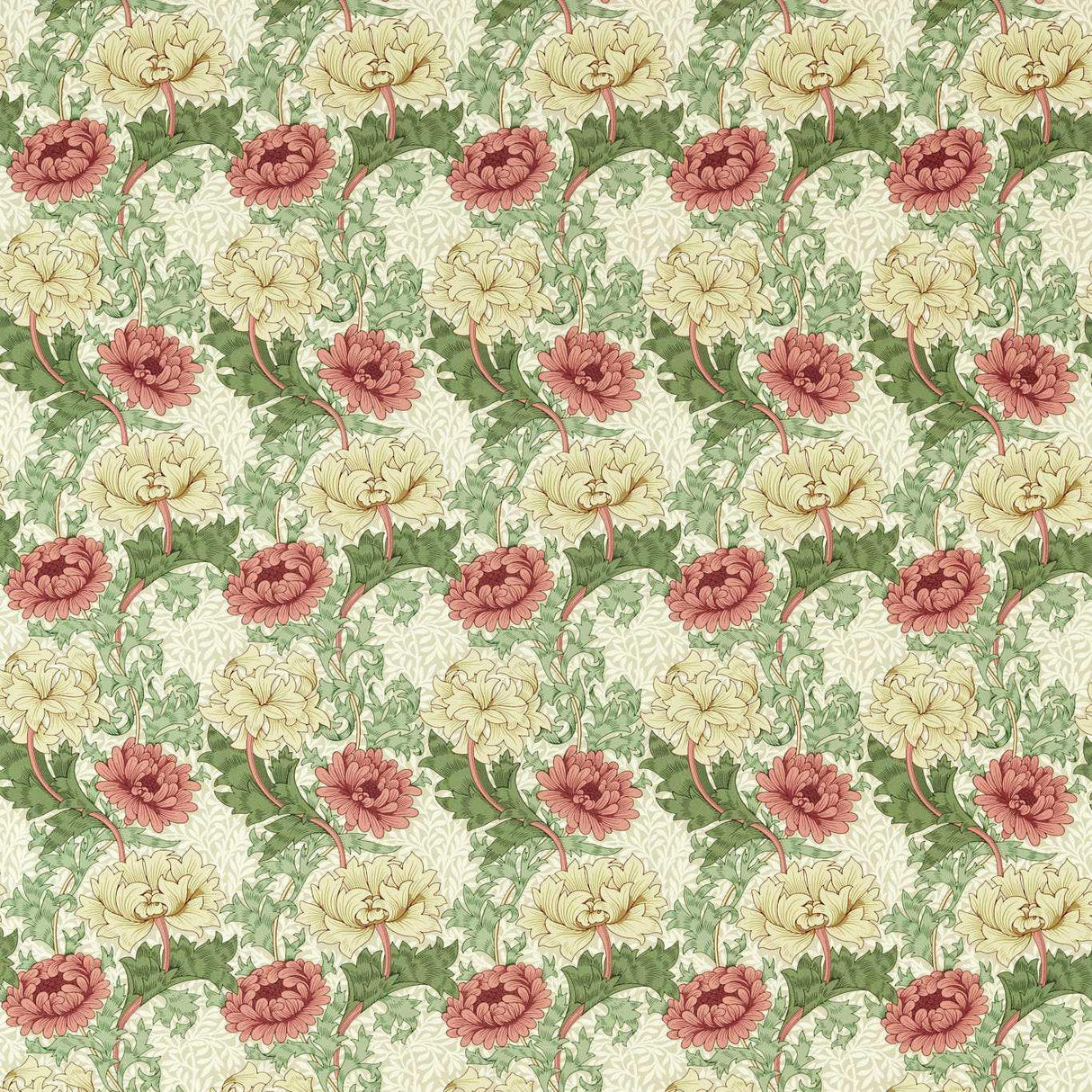 Morris & Co Chrysanthemum Russet Fabric