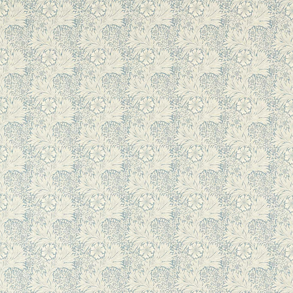 Morris & Co Marigold Mineral Blue Fabric