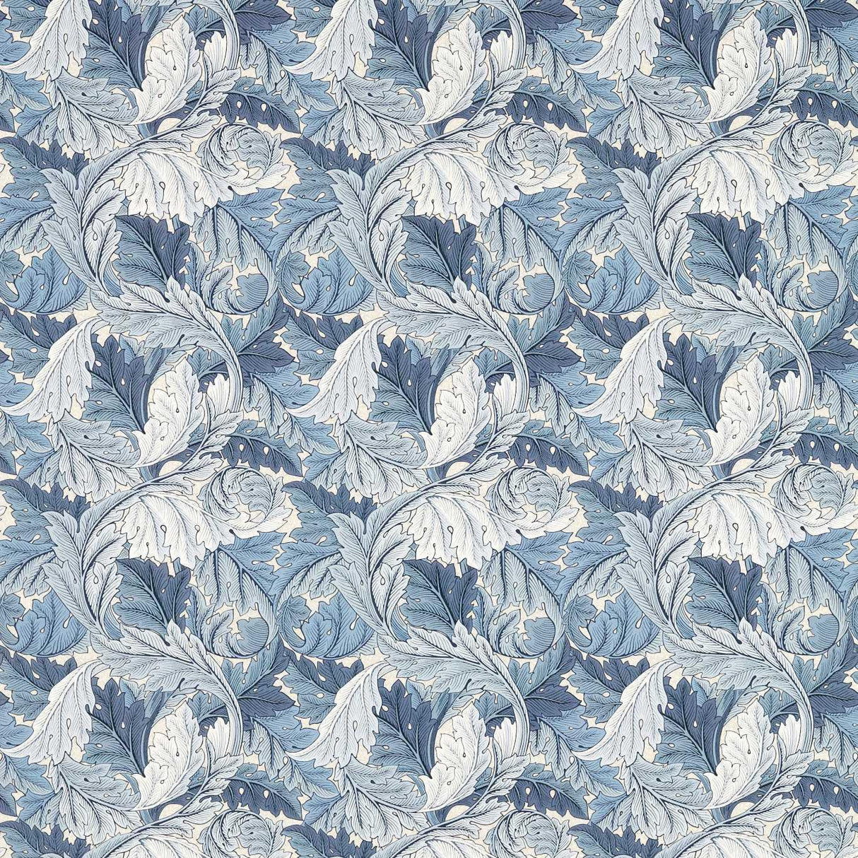 Morris & Co Acanthus Indigo Fabric