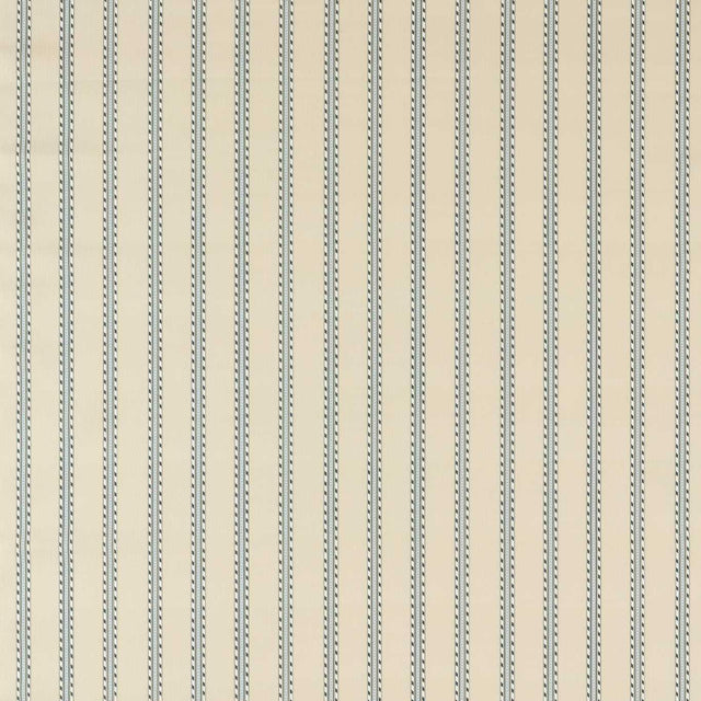 Morris & Co Holland Park Stripe Slate/Linen Fabric