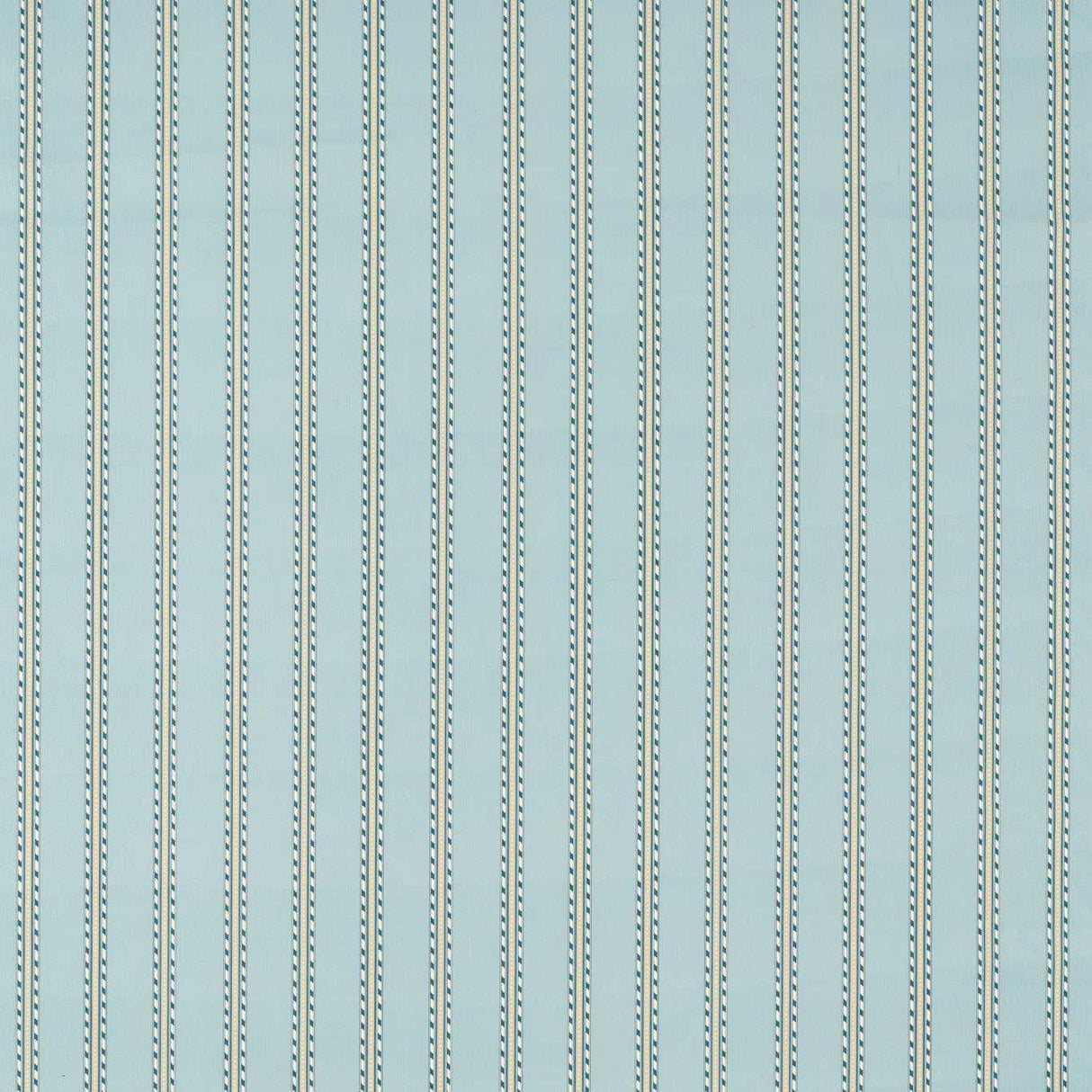 Morris & Co Holland Park Stripe Mineral Blue Fabric