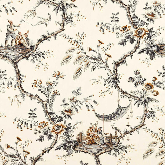 Zoffany Emperors Musician Charcoal Fabric