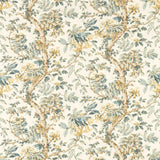 Zoffany Coromandel Print Stockholm Blue Fabric