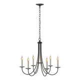Hubbardton Forge 2000 Dark Smoke Simple Sweep 6 Arm Chandelier
