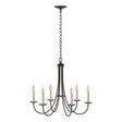Hubbardton Forge 2000 Natural Iron Simple Sweep 6 Arm Chandelier