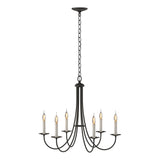 Hubbardton Forge 2000 Natural Iron Simple Sweep 6 Arm Chandelier
