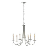 Hubbardton Forge 2000 Vintage Platinum Simple Sweep 6 Arm Chandelier