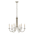 Hubbardton Forge 2000 Soft Gold Simple Sweep 6 Arm Chandelier