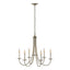 Hubbardton Forge 2000 Soft Gold Simple Sweep 6 Arm Chandelier