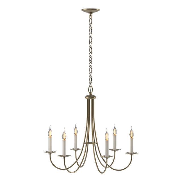 Hubbardton Forge 2000 Soft Gold Simple Sweep 6 Arm Chandelier