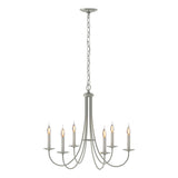 Hubbardton Forge 2000 Sterling Simple Sweep 6 Arm Chandelier