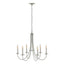 Hubbardton Forge 2000 Sterling Simple Sweep 6 Arm Chandelier