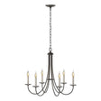 Hubbardton Forge 2000 Oil Rubbed Bronze Simple Sweep 6 Arm Chandelier