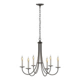 Hubbardton Forge 2000 Oil Rubbed Bronze Simple Sweep 6 Arm Chandelier