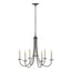 Hubbardton Forge 2000 Oil Rubbed Bronze Simple Sweep 6 Arm Chandelier