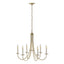 Hubbardton Forge 2000 Modern Brass Simple Sweep 6 Arm Chandelier