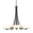 Hubbardton Forge 2007 Black Opal Glass (GG) Aegis 5 Arm Chandelier