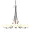 Hubbardton Forge 2007 Vintage Platinum Opal Glass (GG) Aegis 5 Arm Chandelier