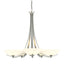 Hubbardton Forge 2007 Sterling Opal Glass (GG) Aegis 5 Arm Chandelier