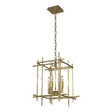 Hubbardton Forge 2023 Modern Brass Tura 4-Light Small Chandelier