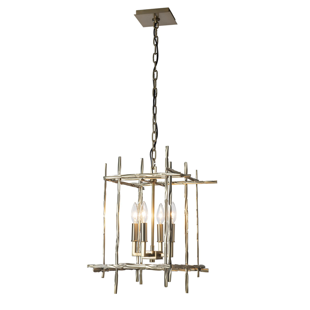 Hubbardton Forge 2023 Modern Brass Tura 4-Light Small Chandelier