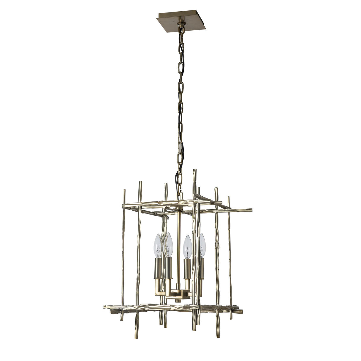 Hubbardton Forge 2023 Modern Brass Tura 4-Light Small Chandelier