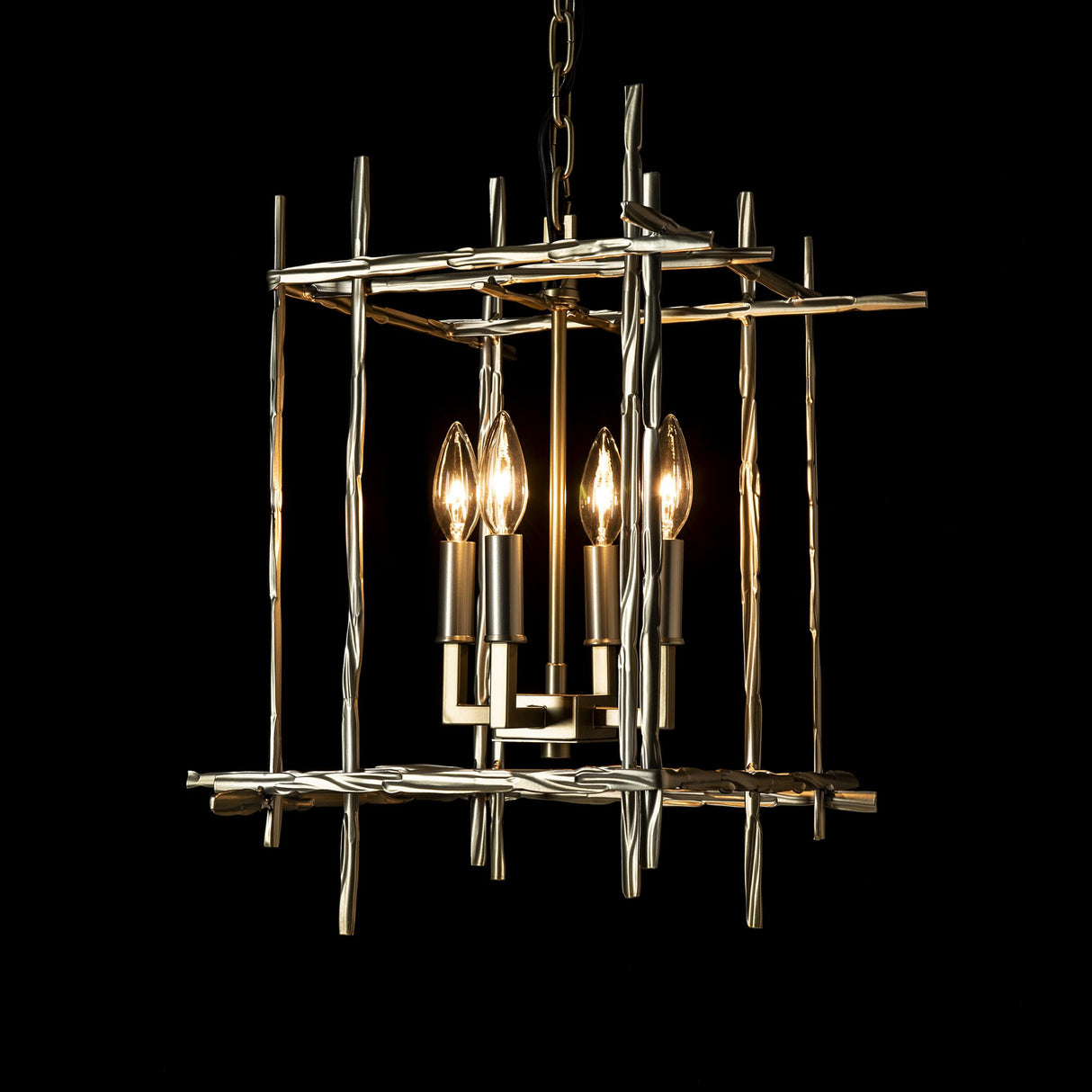 Hubbardton Forge 2023 Modern Brass Tura 4-Light Small Chandelier