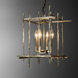 Hubbardton Forge 2023 Modern Brass Tura 4-Light Small Chandelier