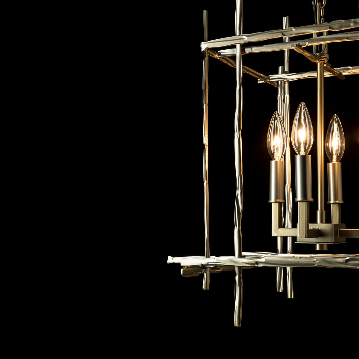 Hubbardton Forge 2023 Modern Brass Tura 4-Light Small Chandelier