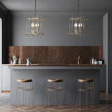 Hubbardton Forge 2023 Modern Brass Tura 4-Light Small Chandelier
