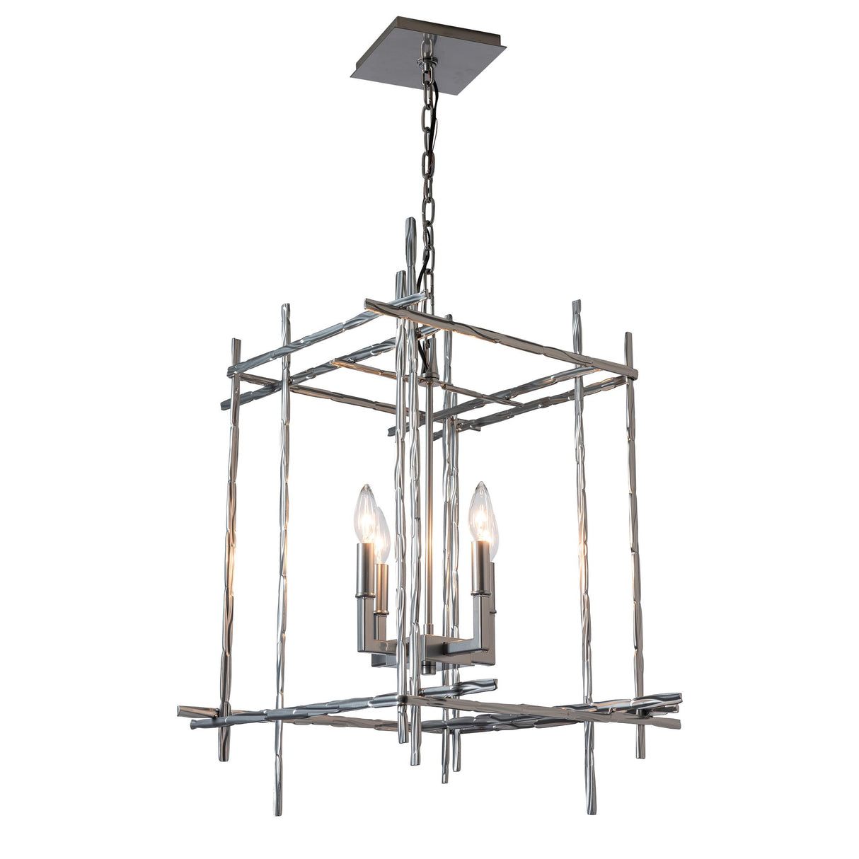 Hubbardton Forge 2023 Sterling Tura 4-Light Medium Chandelier