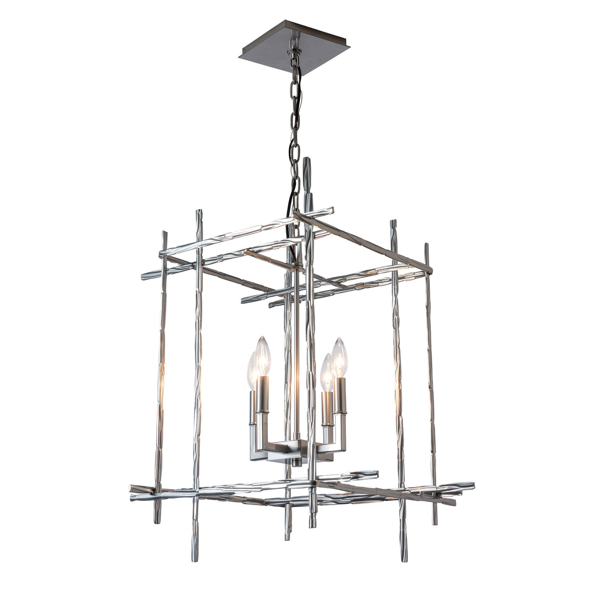 Hubbardton Forge 2023 Sterling Tura 4-Light Medium Chandelier