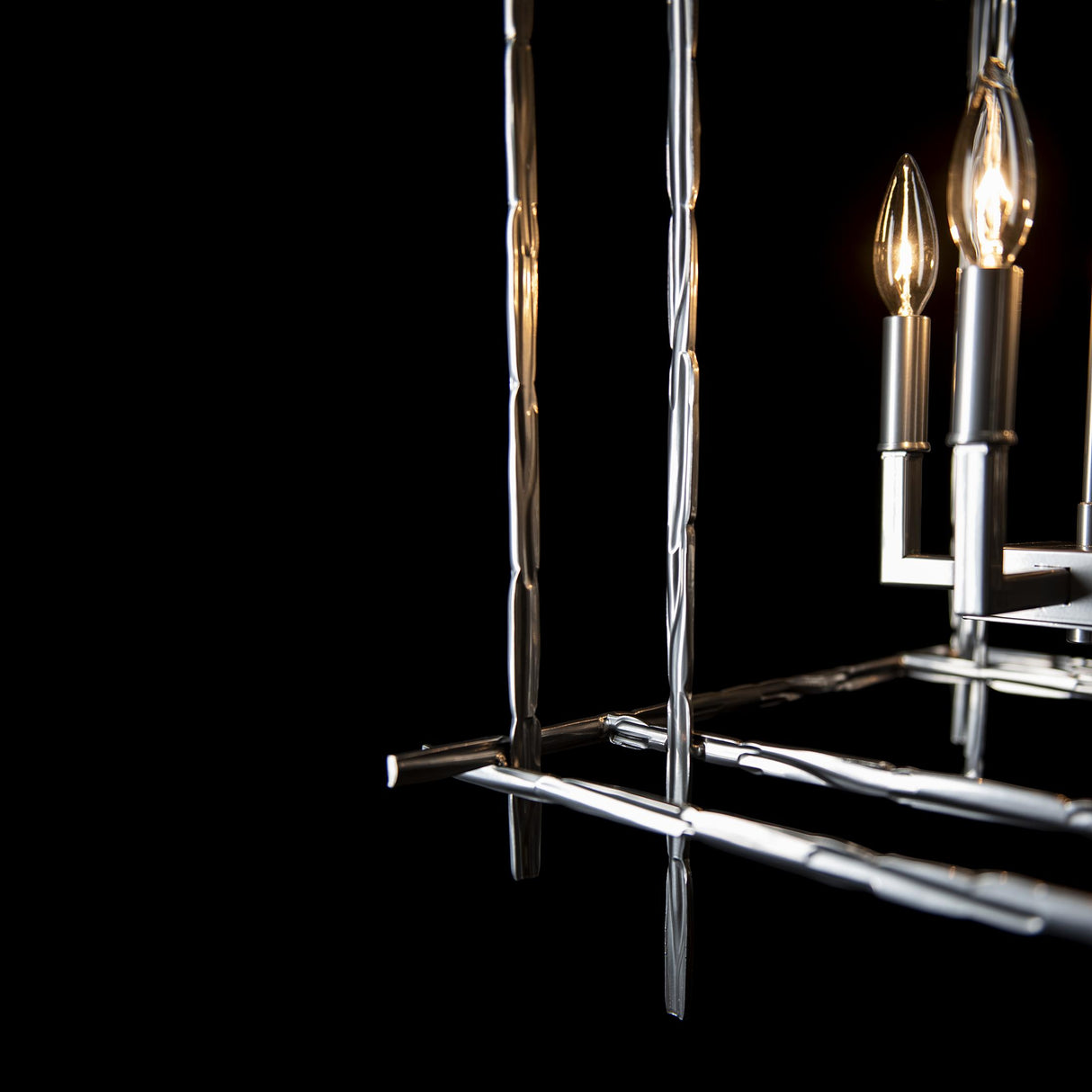 Hubbardton Forge 2023 Sterling Tura 4-Light Medium Chandelier