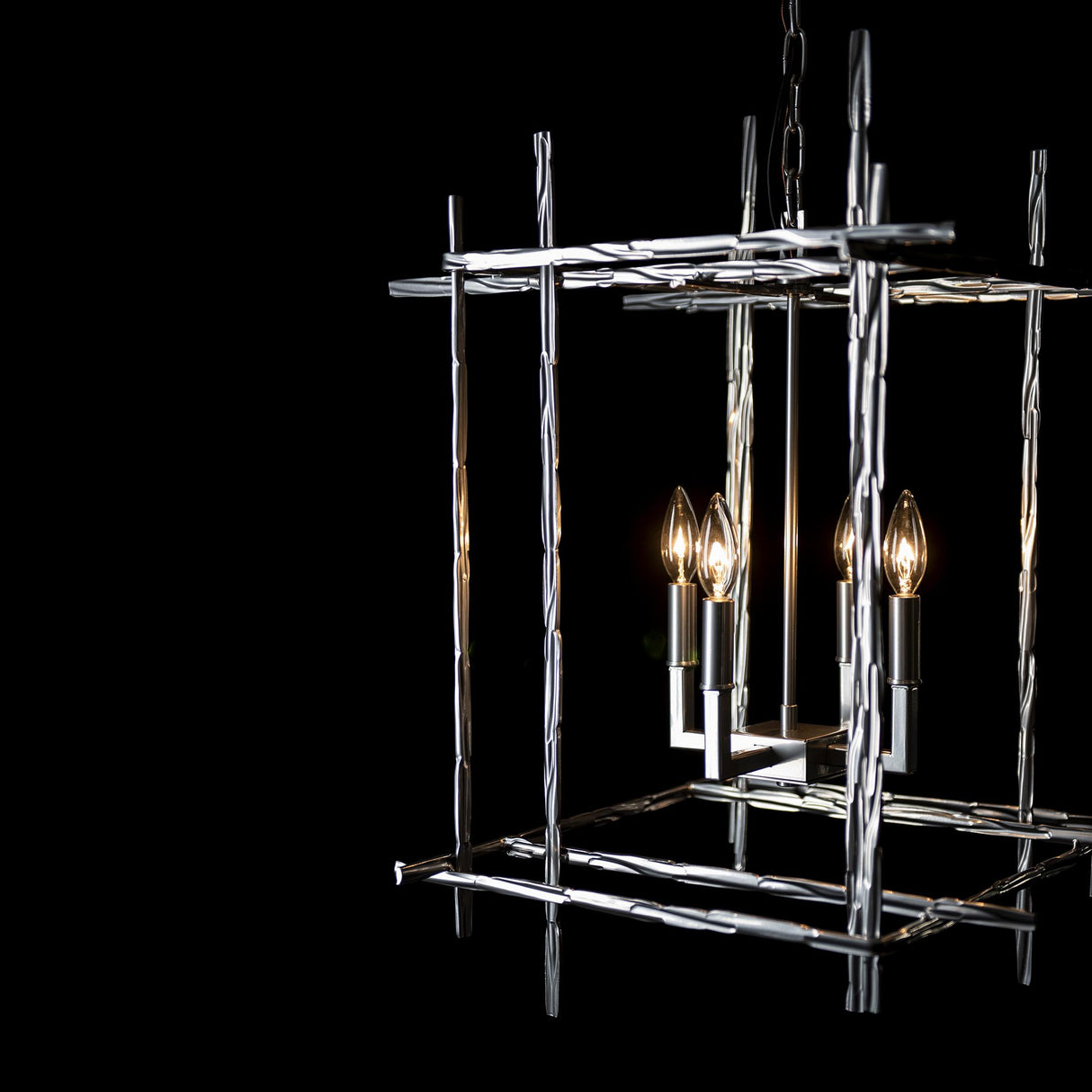 Hubbardton Forge 2023 Sterling Tura 4-Light Medium Chandelier