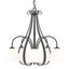 Hubbardton Forge 2004 Natural Iron Opal Glass (GG) Sweeping Taper 5 Arm Chandelier