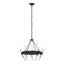 Hubbardton Forge 2023 Black Cast Glass (YC) Echo 10-Light Circular Chandelier