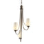 Hubbardton Forge 2011 Bronze Opal Glass (GG) Flora 3 Arm Chandelier